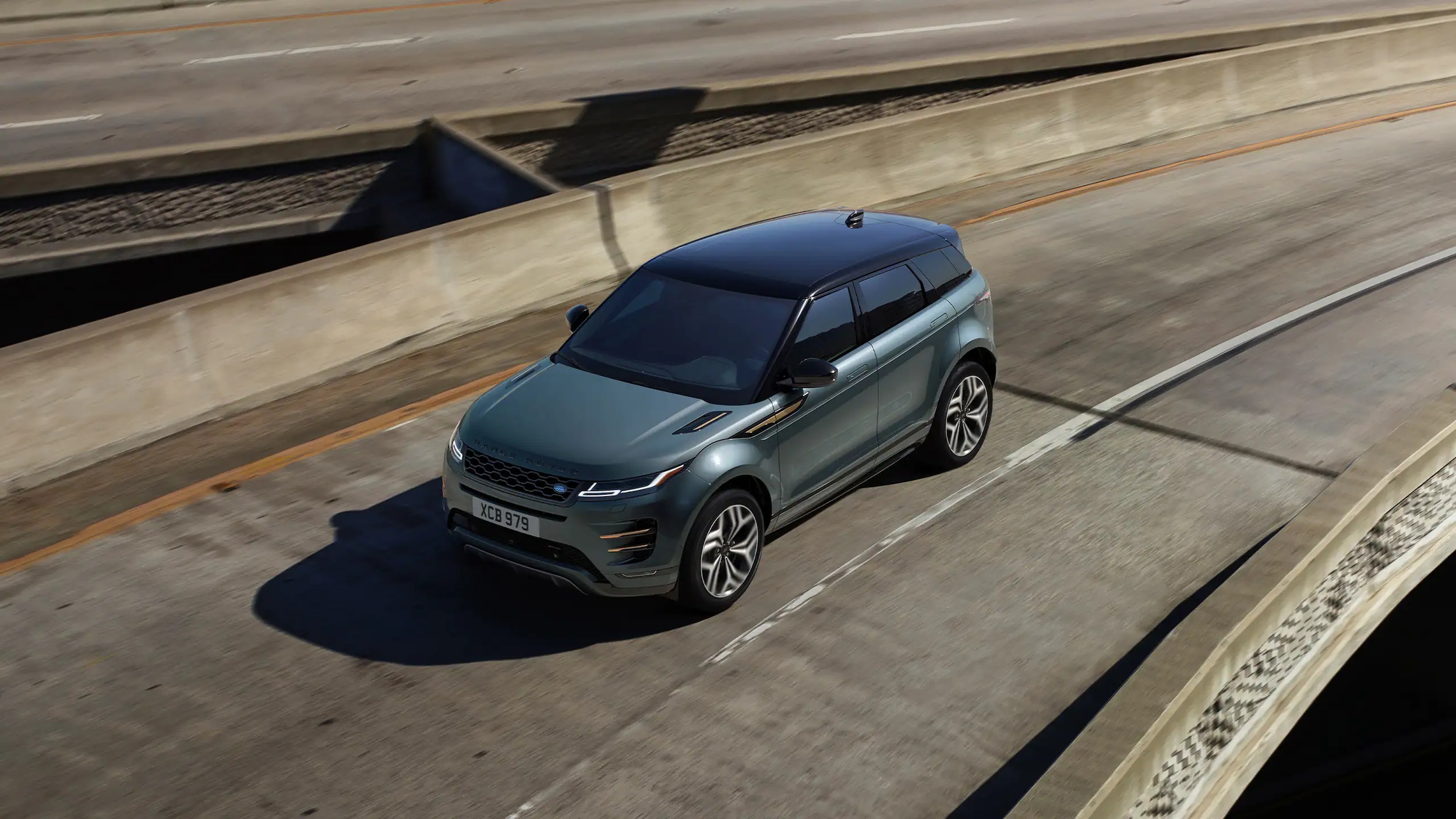 2023 Range Rover Evoque driving on a highway