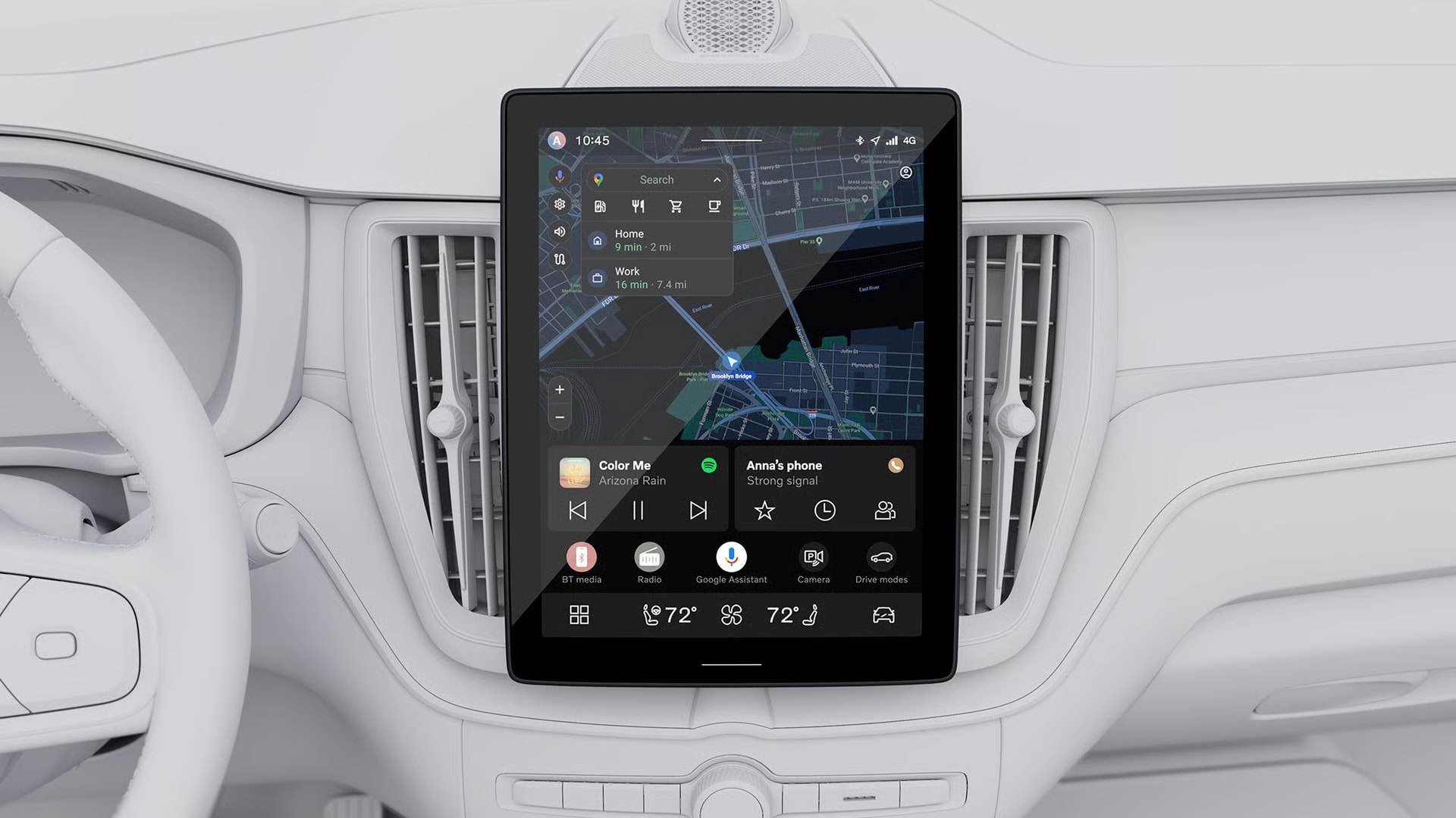 Volvo Google built-in touchscreen image