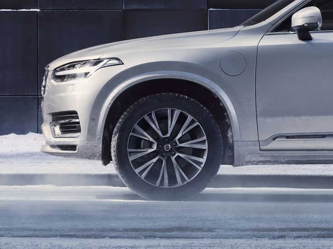 Volvo equipped with winter tire and wheel