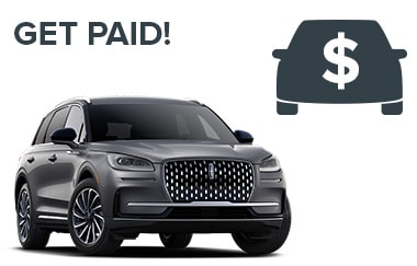 Lincoln vehicle with money icon