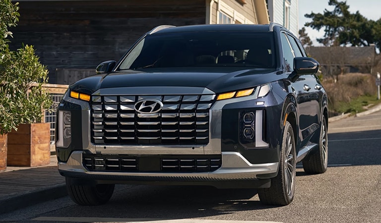 2025 Hyundai Palisade exterior near Southern Utah red rocks