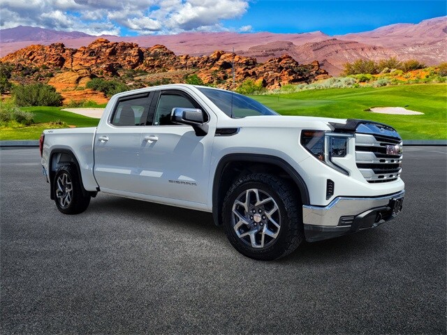 Used 2023 GMC Sierra 1500 SLE with VIN 1GTPUBEK0PZ196777 for sale in Saint George, UT