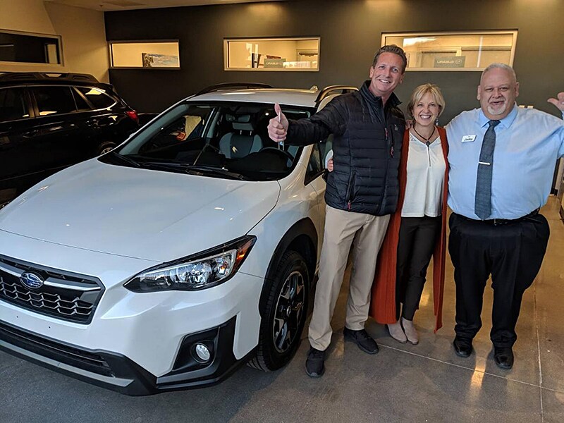 Bobby with Rita of Prescott & her 2018 Subaru Crosstrek 2.0i Premium in Crystal White Pearl