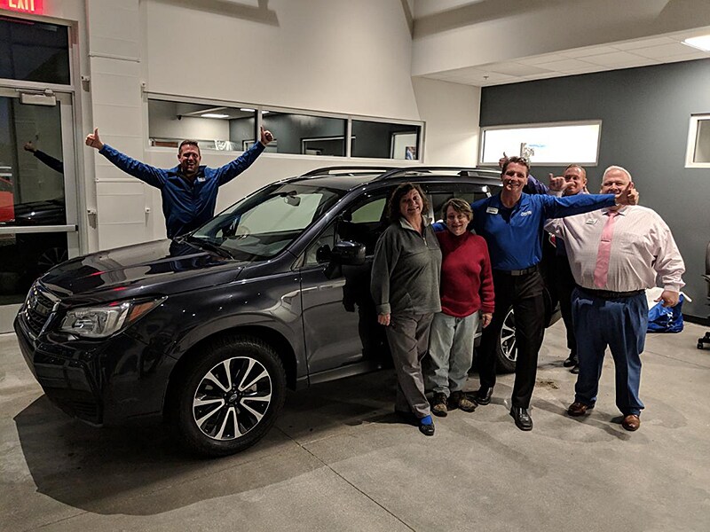 Bobby Subaru with Lynn & Polly, and their Sepia Bronze Metallic 2019 Subaru Forester Touring