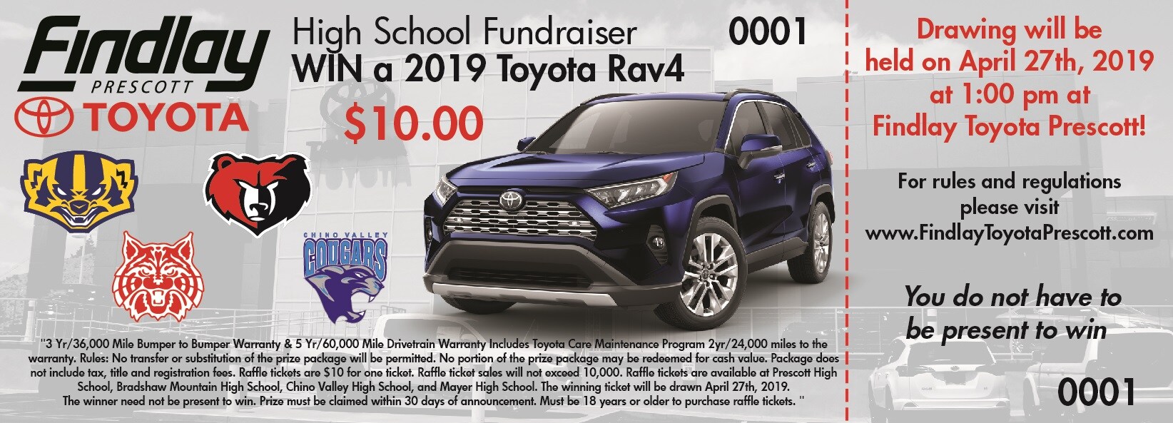highschool fundraiser car raffle findlay toyota prescott car raffle fundraiser