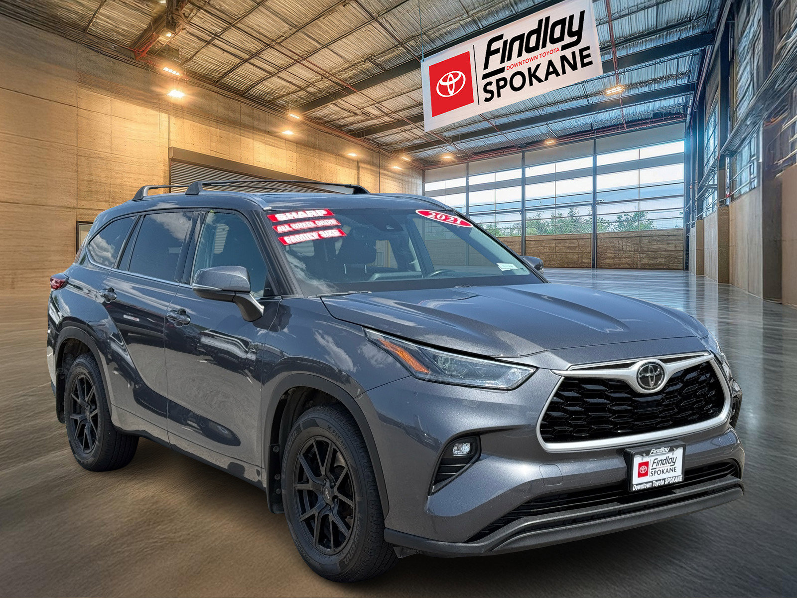 Certified 2021 Toyota Highlander XLE with VIN 5TDGZRBH7MS525149 for sale in Spokane, WA
