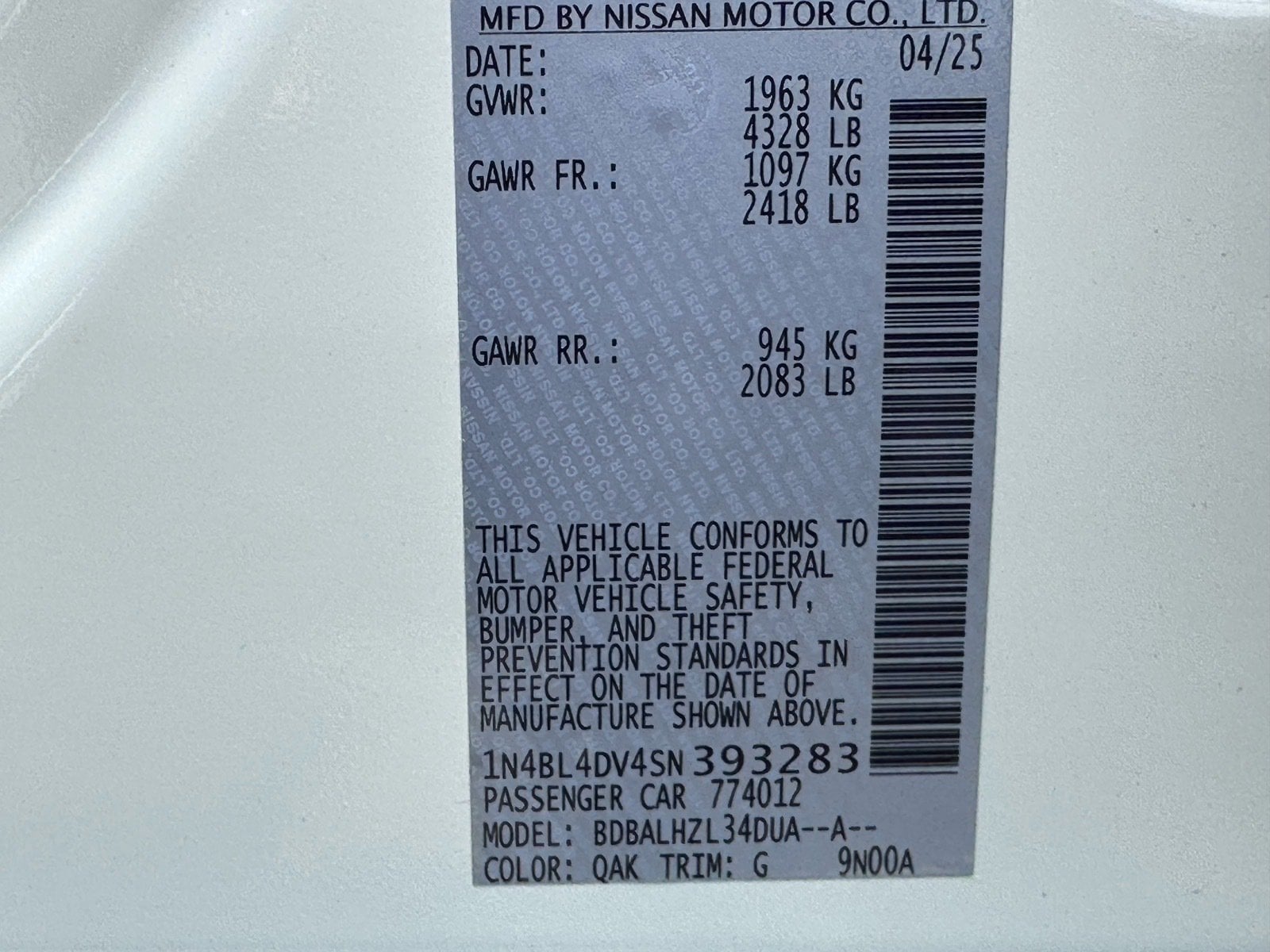 2025 Nissan Altima SV - Photo 31