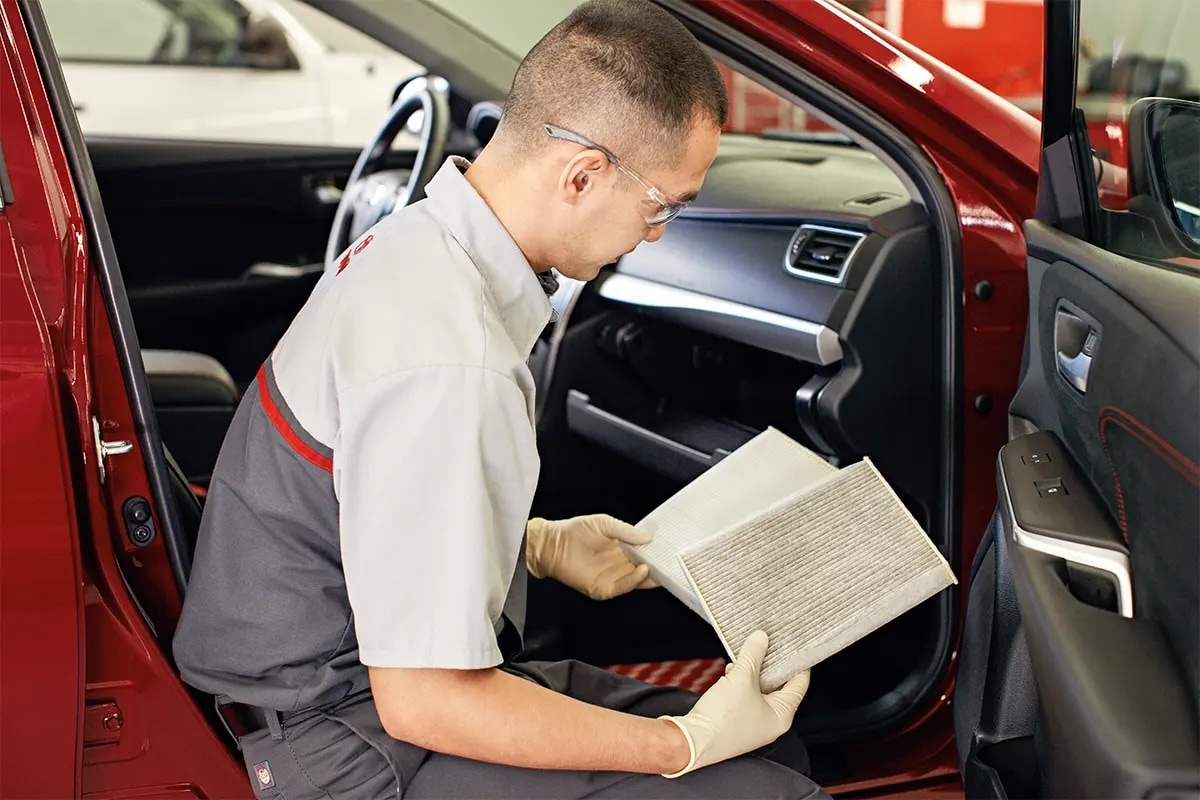 Cabin and engine filter replacement