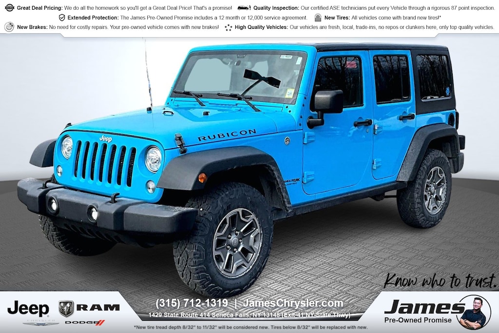 Used 2018 Jeep Wrangler JK Unlimited Rubicon 4x4 SUV