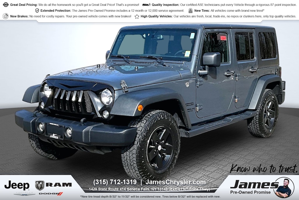 Used 2016 Jeep Wrangler JK Unlimited Sport 4X4 SUV