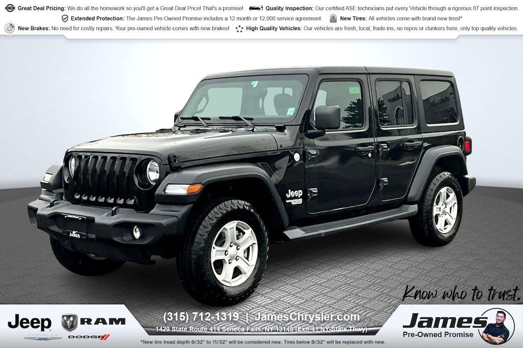 Used 2018 Jeep Wrangler Unlimited Sport 4x4 SUV