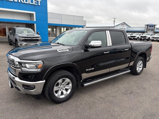 Used 2021 RAM Ram 1500 Pickup Laramie with VIN 1C6SRFJT2MN730146 for sale in Crookston, Minnesota