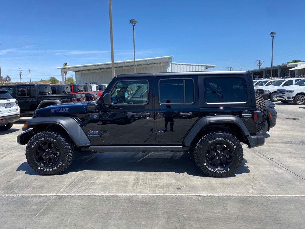 Used 2023 Jeep Wrangler 4xe Willys 4XE with VIN 1C4JJXN6XPW626198 for sale in Blythe, CA