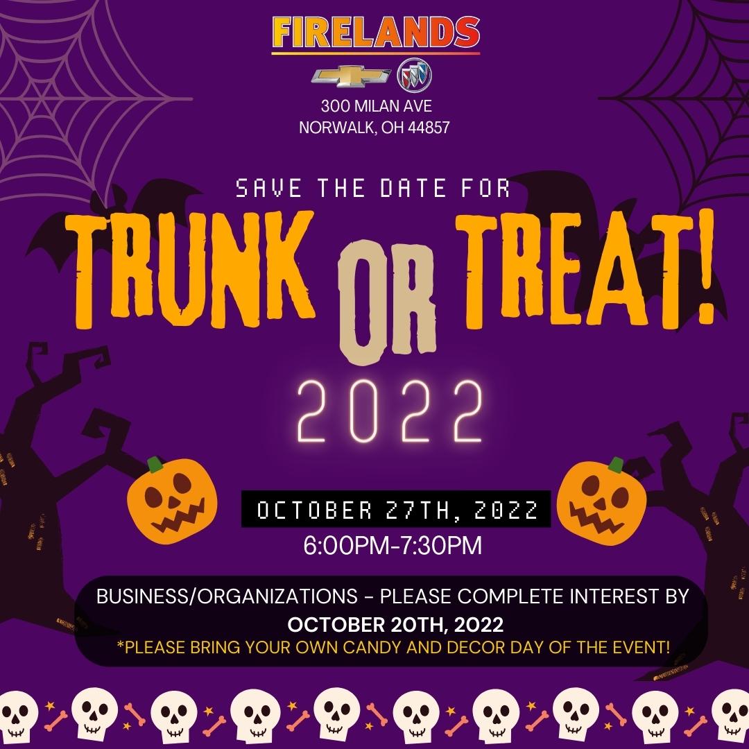 Trunk Or Treat 2022 Firelands Chevrolet Buick Trunk Or Treat 2022 Firelands Chevrolet Buick