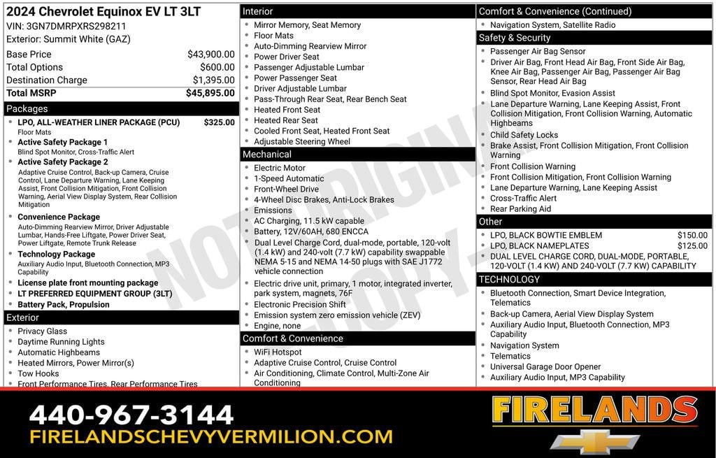 Used 2024 Chevrolet Equinox EV LT with VIN 3GN7DMRPXRS298211 for sale in Vermilion, OH