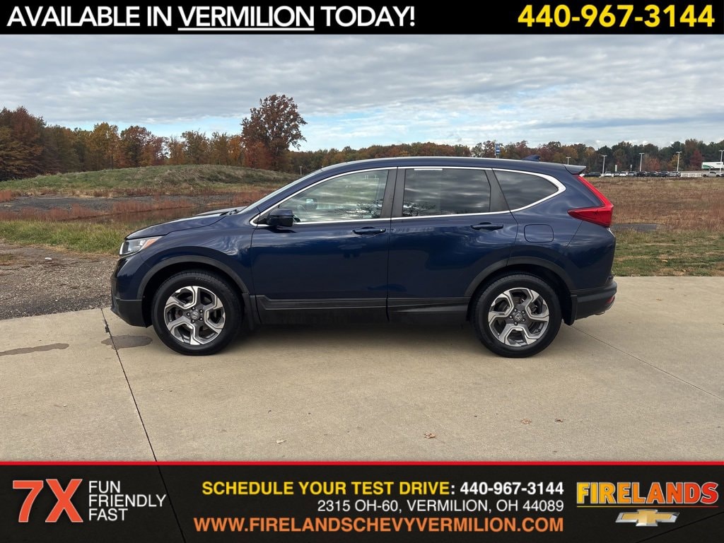 Used 2018 Honda CR-V EX-L with VIN 7FARW2H83JE022741 for sale in Vermilion, OH