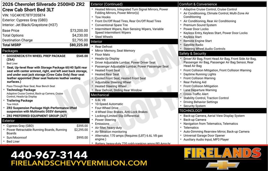 Used 2026 Chevrolet Silverado 2500 HD ZR2 Truck