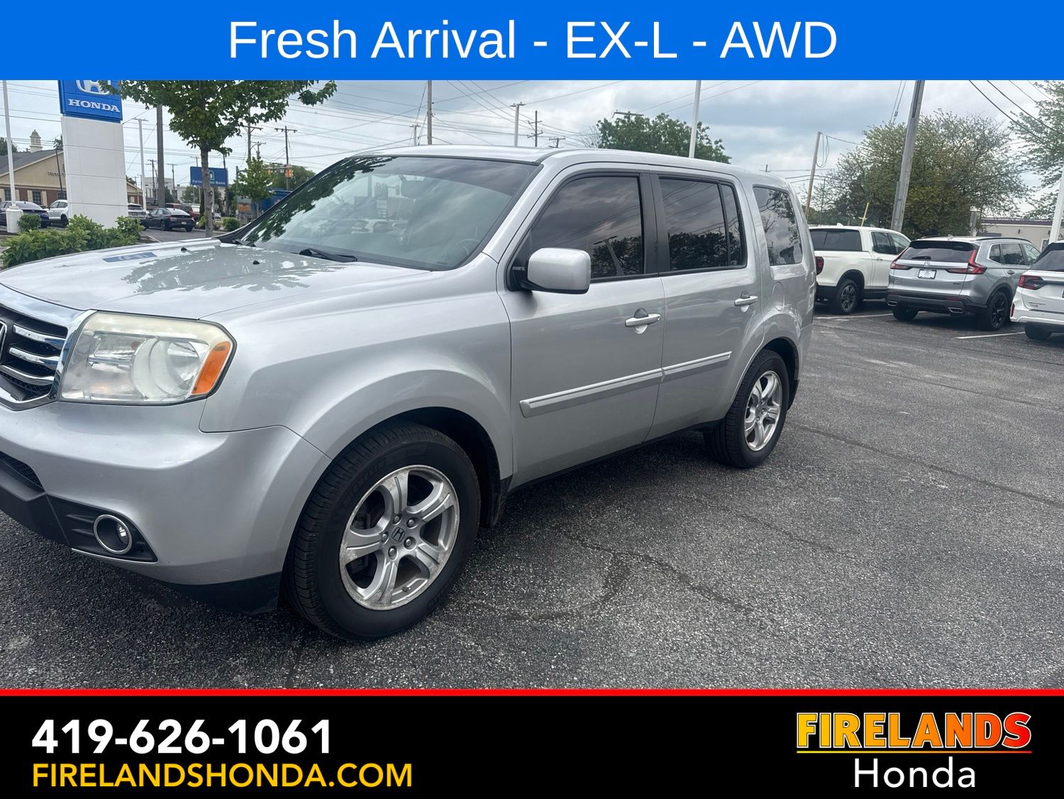 Used 2013 Honda Pilot EX-L with VIN 5FNYF4H54DB030005 for sale in Sandusky, OH