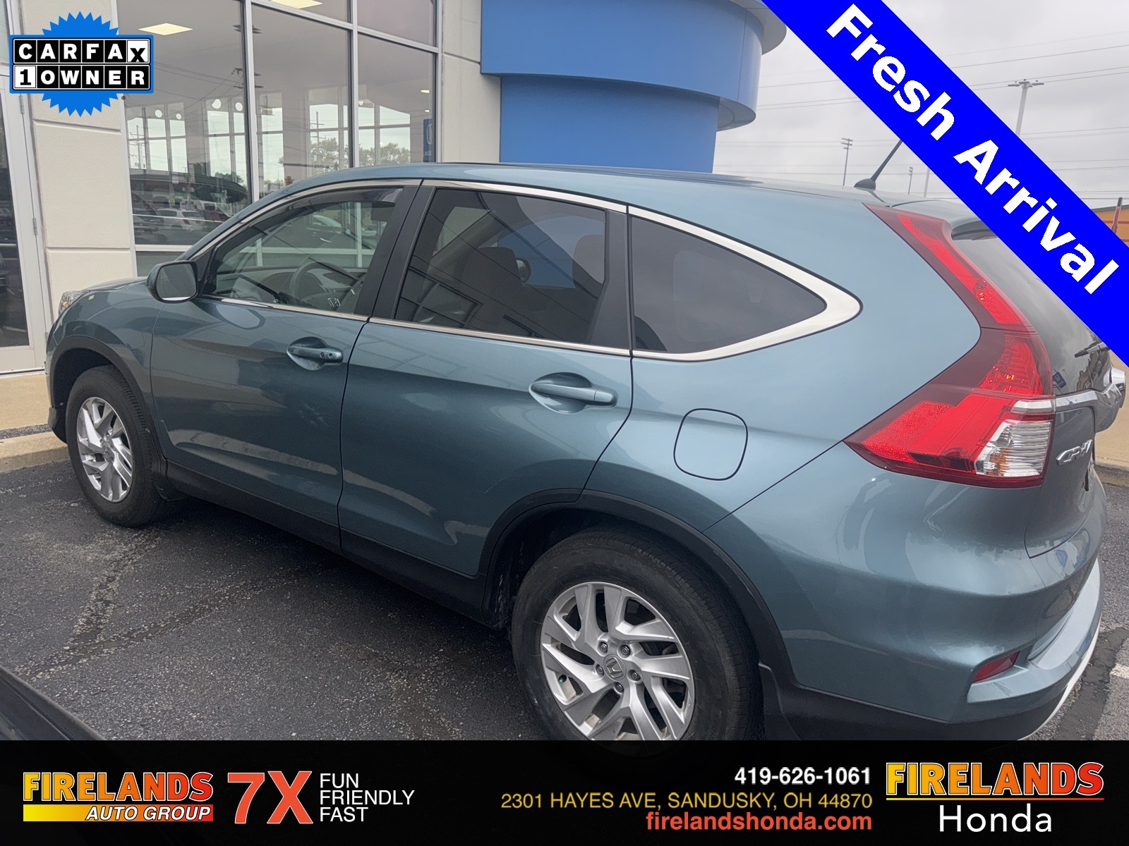 Certified 2015 Honda CR-V EX with VIN 2HKRM4H54FH617299 for sale in Sandusky, OH