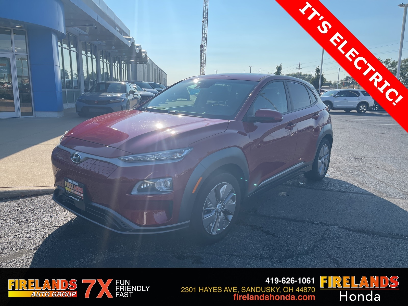 Used 2021 Hyundai Kona EV Ultimate with VIN KM8K53AG0MU112475 for sale in Sandusky, OH