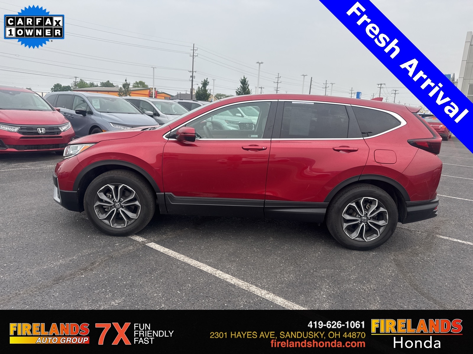 Certified 2022 Honda CR-V EX with VIN 2HKRW2H58NH660525 for sale in Sandusky, OH