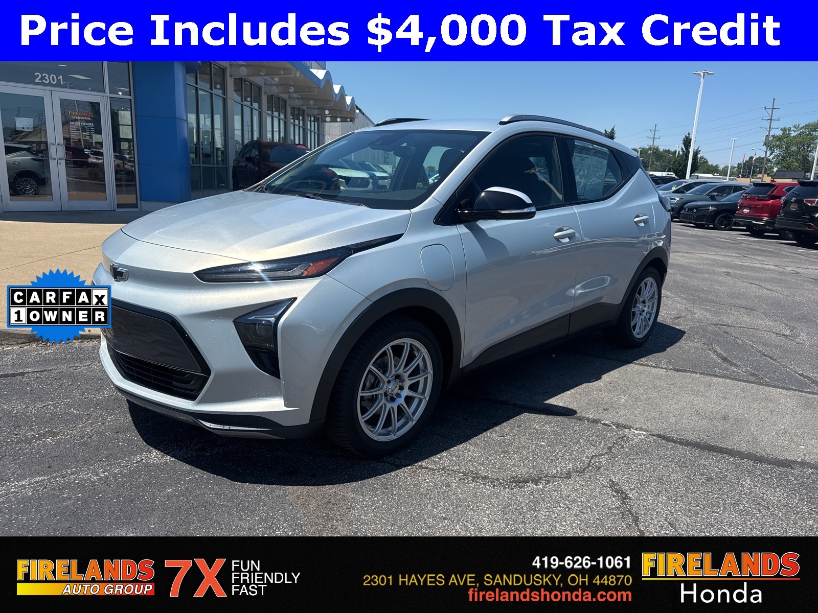 Used 2022 Chevrolet Bolt EUV LT with VIN 1G1FY6S0XN4102725 for sale in Sandusky, OH