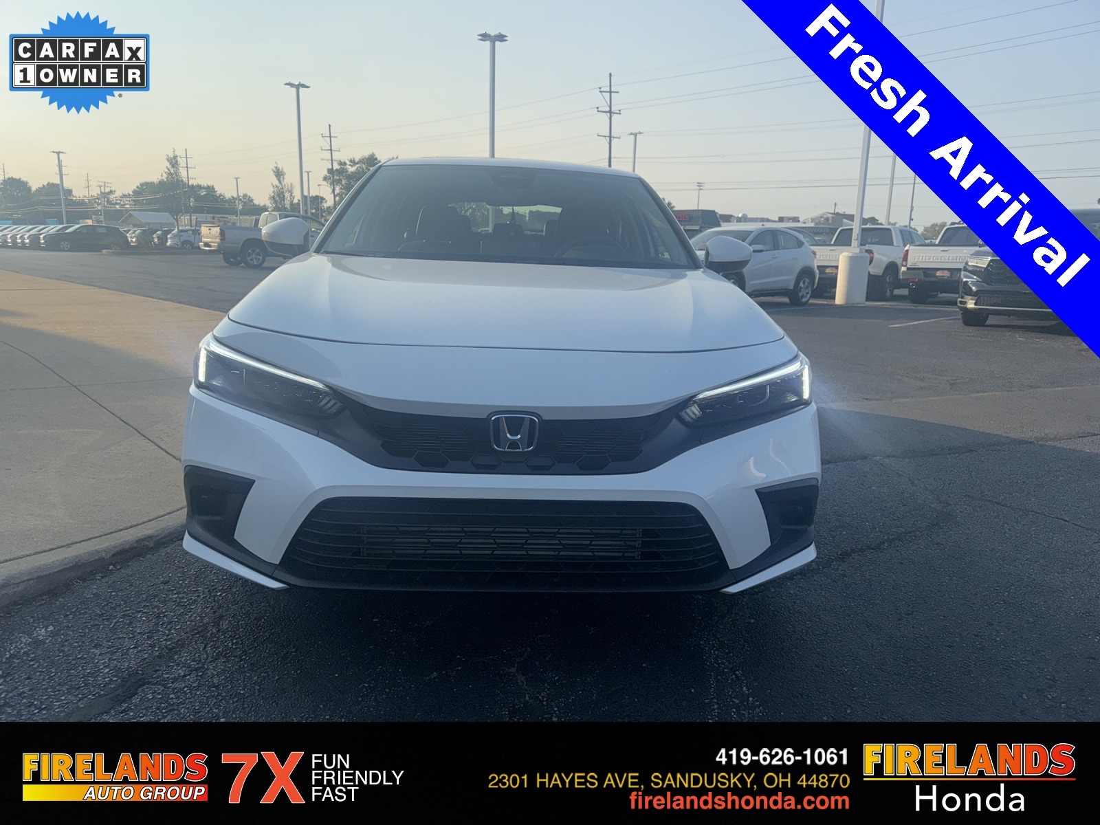 Certified 2023 Honda Civic Hatchback EX-L with VIN 19XFL1H71PE016993 for sale in Sandusky, OH