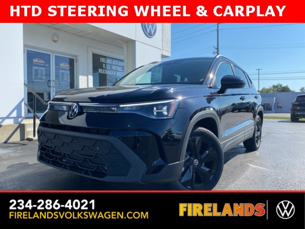 New 2025 Volkswagen Taos 1.5T SE Black SUV