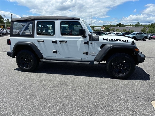 Certified 2021 Jeep Wrangler Unlimited Sport with VIN 1C4HJXDNXMW530414 for sale in North Attleboro, MA