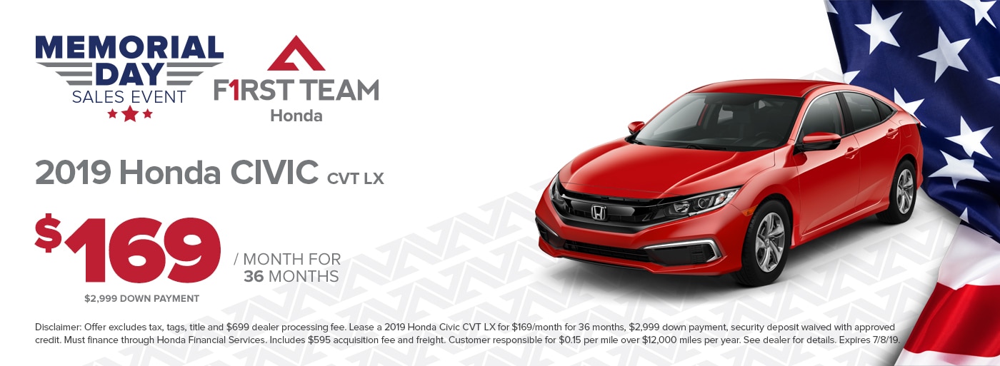 Honda Lease Finance Specials First Team Honda