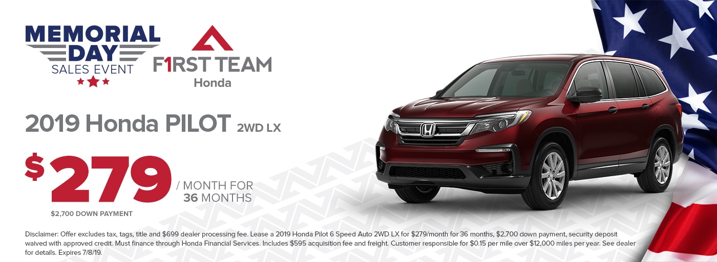 Honda Lease Finance Specials First Team Honda