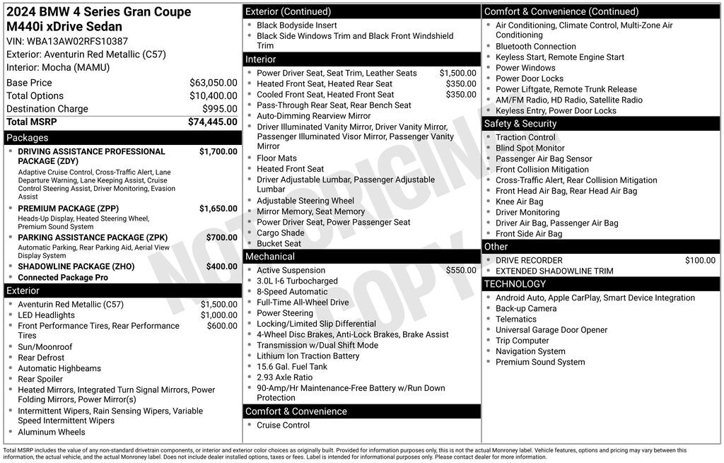 Used 2024 BMW 4 Series M440i xDrive Hatchback