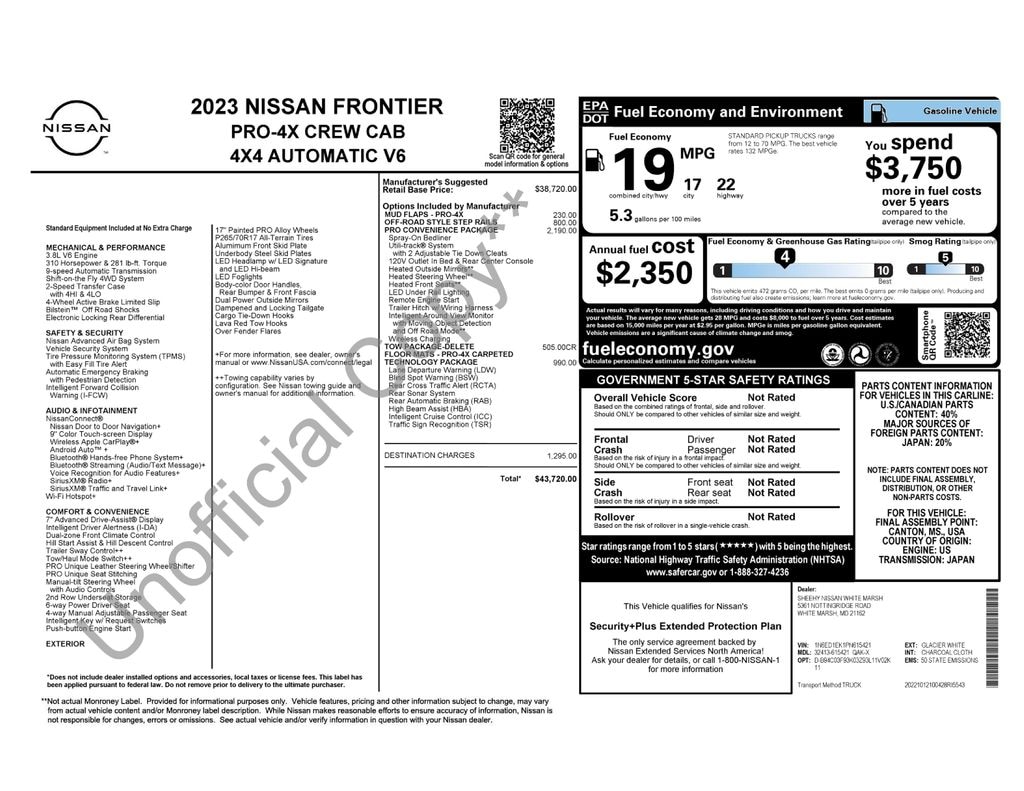 Used 2023 Nissan Frontier PRO-4X Truck