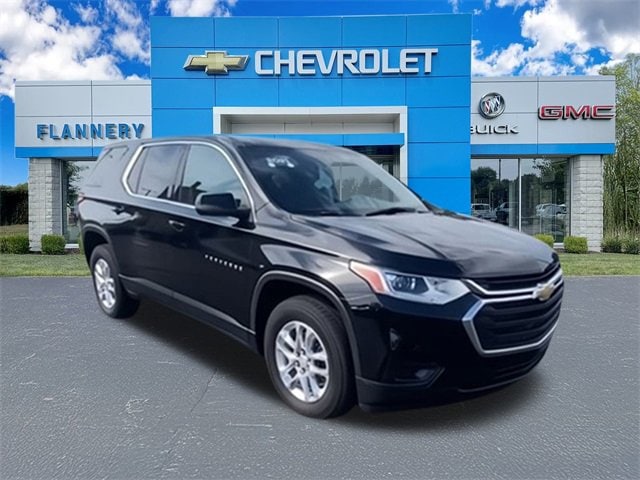 Used 2021 Chevrolet Traverse LS with VIN 1GNERFKW0MJ156837 for sale in Bad Axe, MI