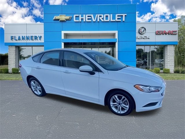 Used 2018 Ford Fusion SE with VIN 3FA6P0H77JR198252 for sale in Bad Axe, MI