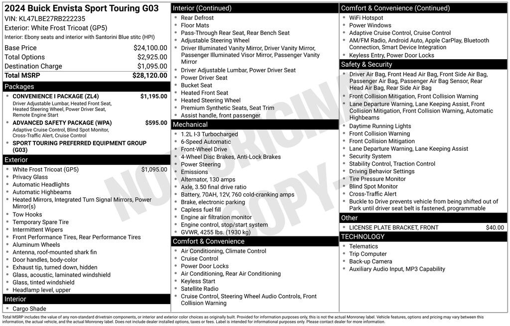 Used 2024 Buick Envista Sport Touring SUV