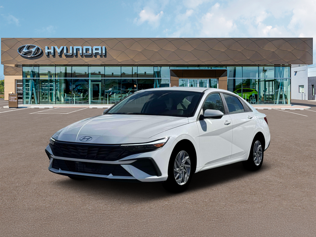 New 2026 Hyundai Elantra Hybrid Blue Sedan