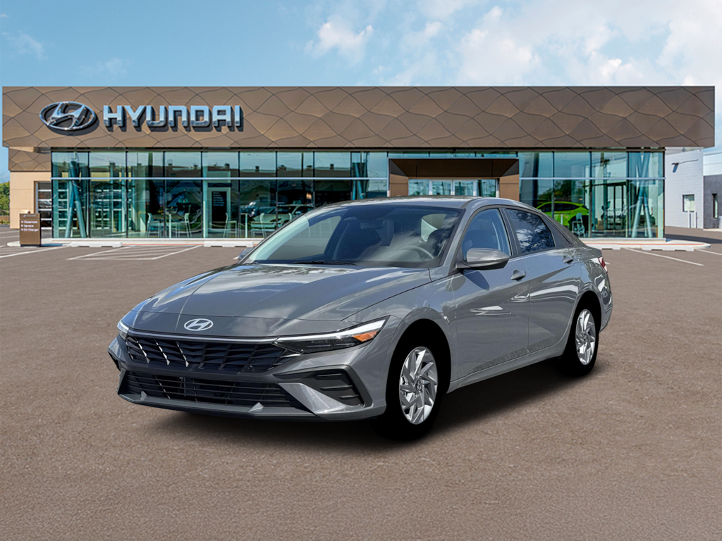 New 2026 Hyundai Elantra Hybrid Blue Sedan