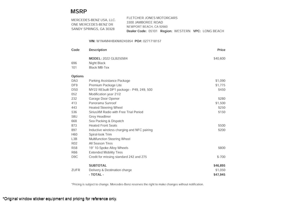 Used 2022 Mercedes-Benz GLB GLB 250 4matic SUV SUV