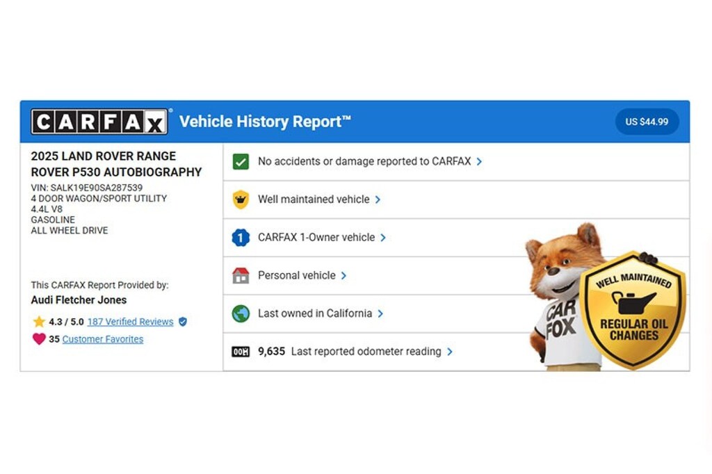 Used 2025 Land Rover Range Rover P530 Autobiography SWB SUV