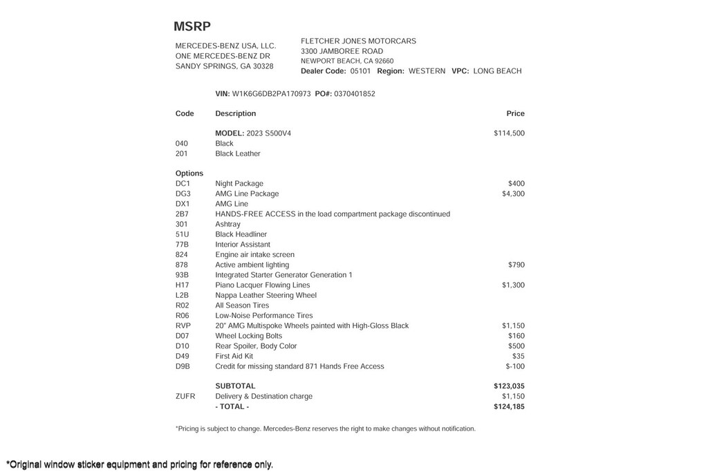 Certified 2023 Mercedes-Benz S-Class S 500 4matic Sedan Sedan