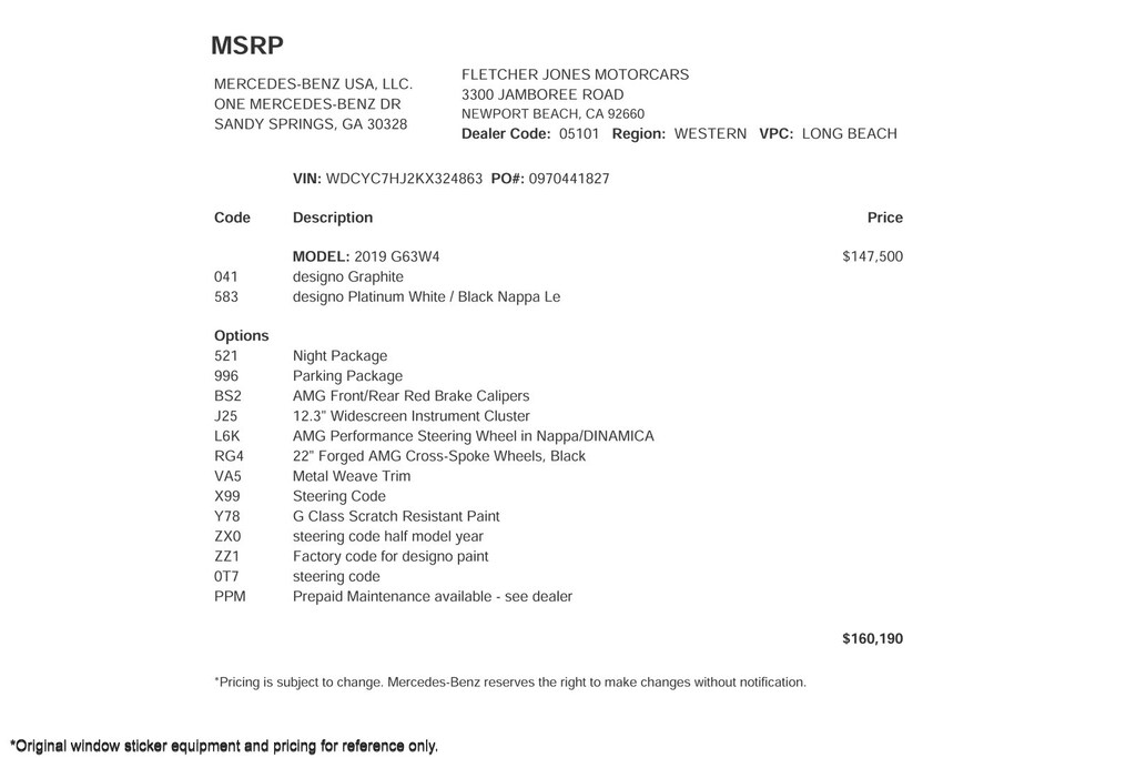 Certified 2019 Mercedes-Benz G-Class AMG G 63 4matic SUV SUV