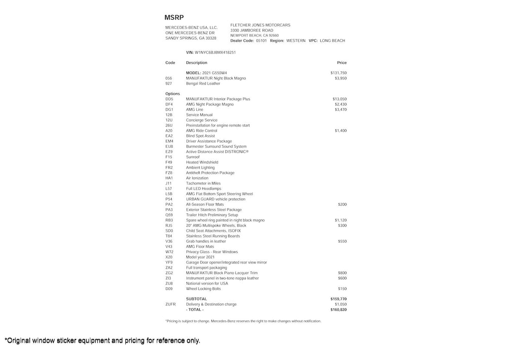 Used 2021 Mercedes-Benz G-Class G 550 4matic SUV SUV