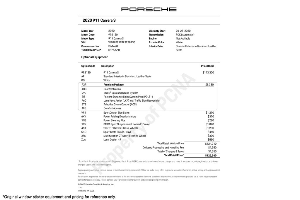 Used 2020 Porsche 911 Carrera S Coupe Coupe