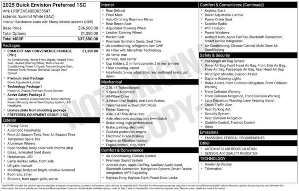 Used 2025 Buick Envision Preferred SUV
