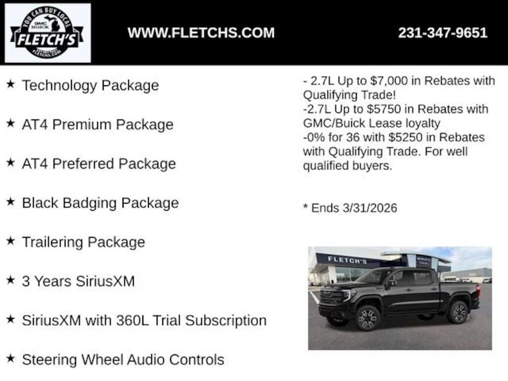 New 2026 GMC Sierra 1500 AT4 Truck