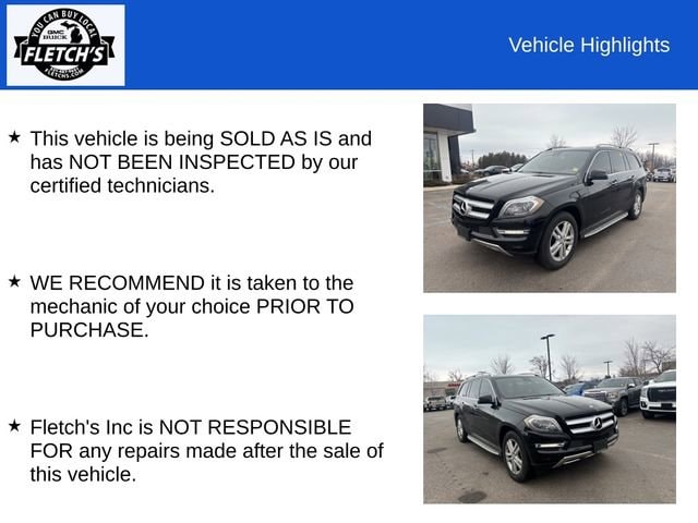 Used 2013 Mercedes-Benz GL-Class GL350 with VIN 4JGDF2EE0DA159600 for sale in Petoskey, MI