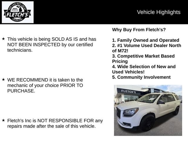 Used 2014 GMC Acadia SLE1 with VIN 1GKKVNED8EJ167067 for sale in Petoskey, MI