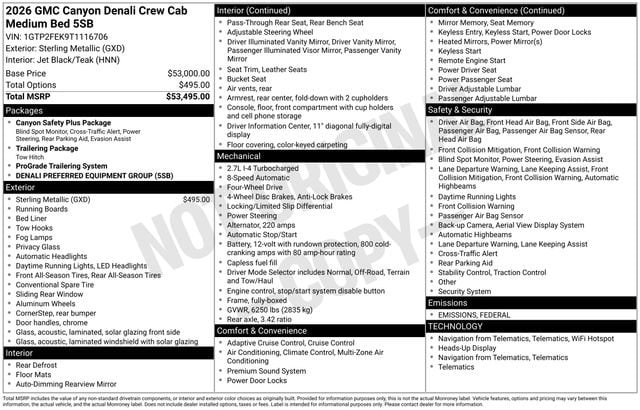 2026 GMC Canyon Truck 