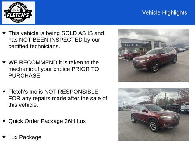 Used 2020 Jeep Cherokee Lux with VIN 1C4PJMLX0LD631145 for sale in Petoskey, MI